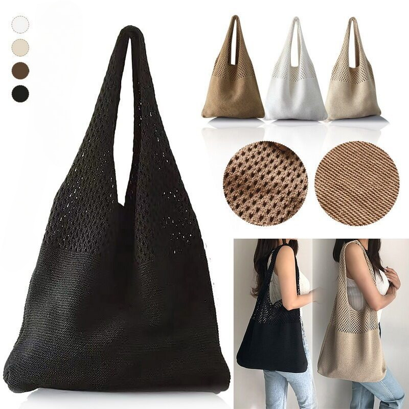 Luxury Beach Bags Ysl - 2026 Fashion Knitted Women Shoulder Bags