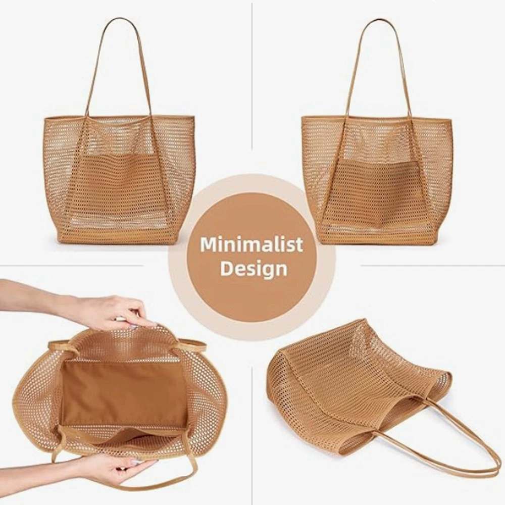 Luxury Beach Bags Ysl - Foldable Mesh Beach Bag Large Capacity