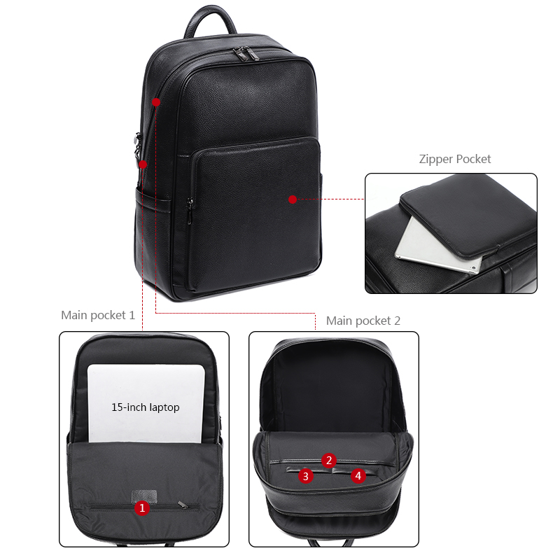 100% Cow Genuine Leather Men B - Luxury Bags That Fit Laptop ulasan dan harga