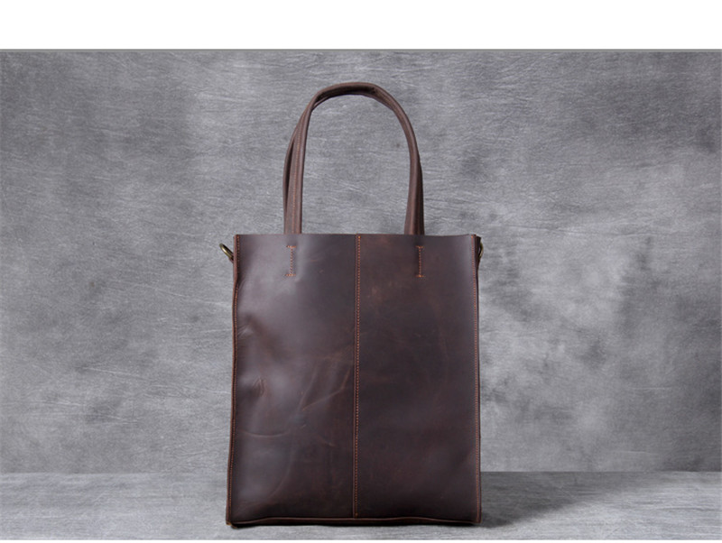 Vintage genuine leather men ha - Luxury Bags That Fit Laptop ulasan dan harga