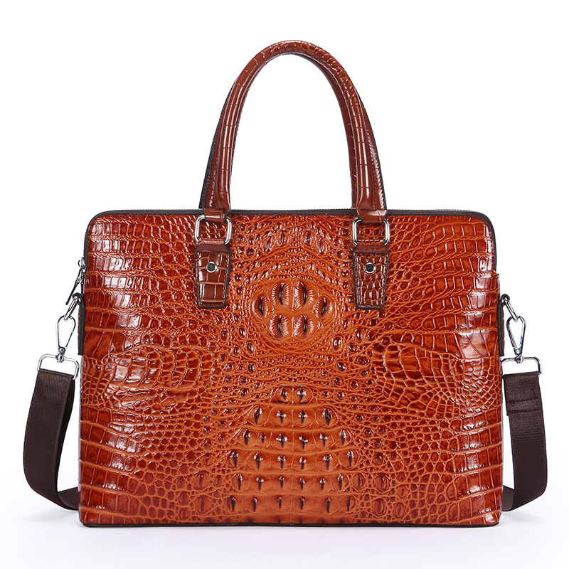 New Crocodile Grain Laptop Bag - Luxury Bags That Fit Laptop ulasan dan harga