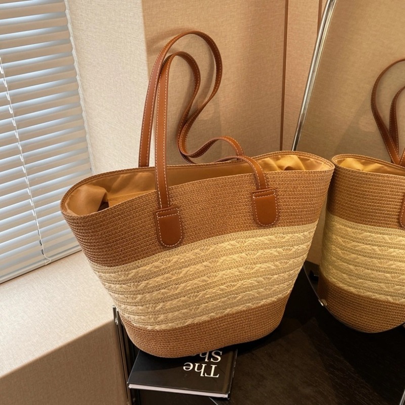 Straw bag bag women's summer i - Luxury Beach Bags Ysl ulasan dan harga