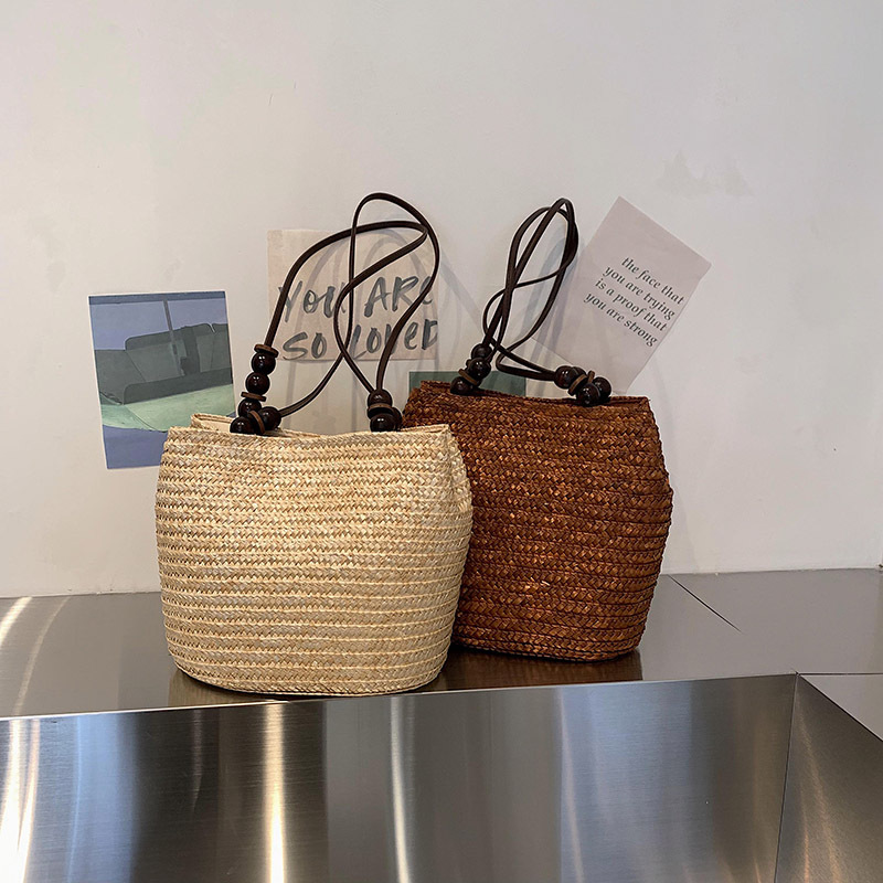 Casual Straw Woven Shoulder Ba - Luxury Beach Bags Ysl ulasan dan harga