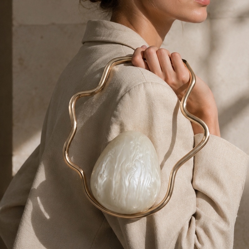 Women mini Acrylic Egg Bag Cut - Luxury Bags Reseller ulasan dan harga