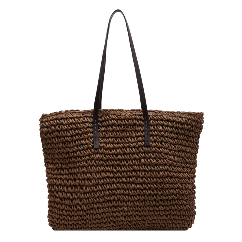 Straw Woven Tote Bags Casual L - Luxury Bags Reseller ulasan dan harga