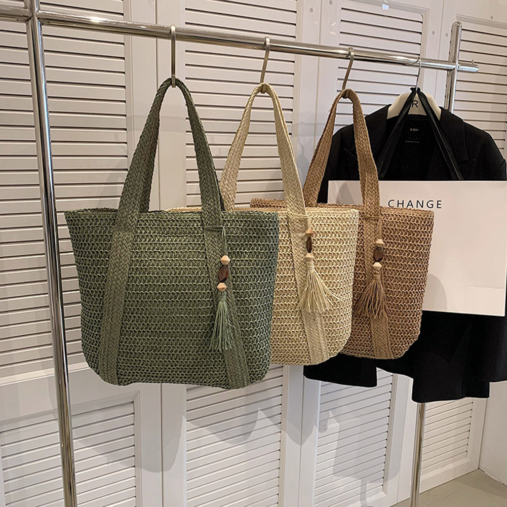 Summer Straw Women Bag Hand-Wo - Luxury Beach Bags Ysl ulasan dan harga