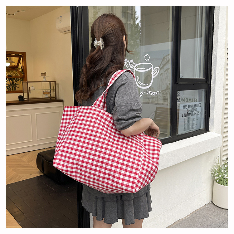 Large Capacity Plaid Women's C - Luxury Beach Bags Ysl ulasan dan harga