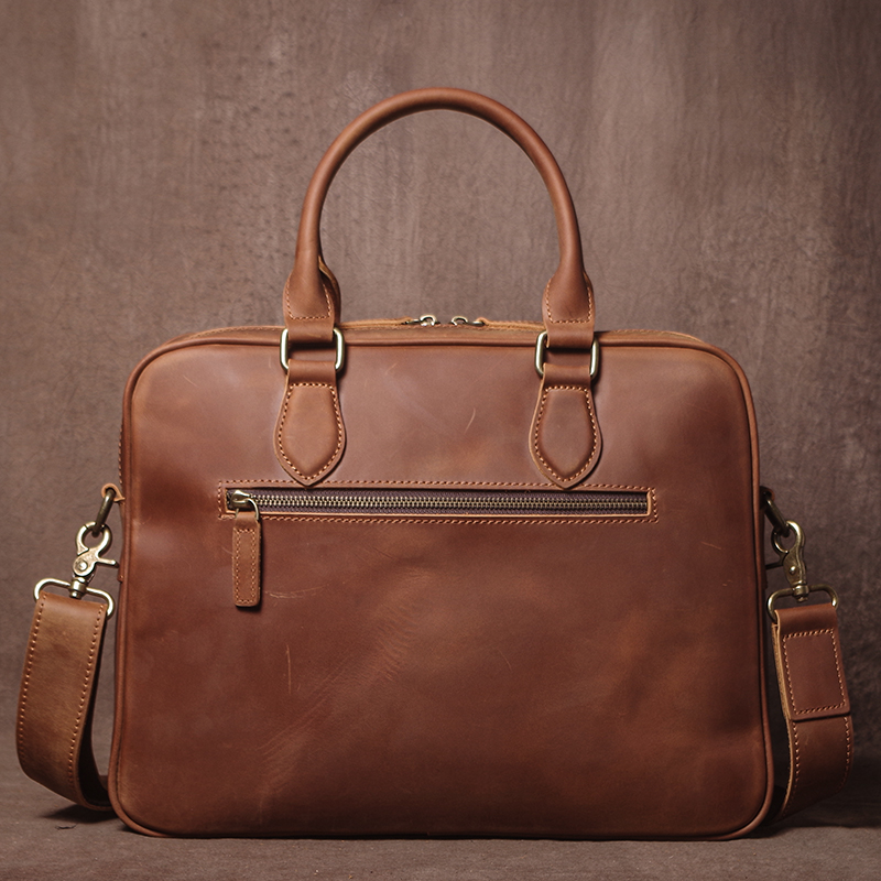 GURO Men Crazy Horse Cowhide B - Luxury Bags For Laptop ulasan dan harga