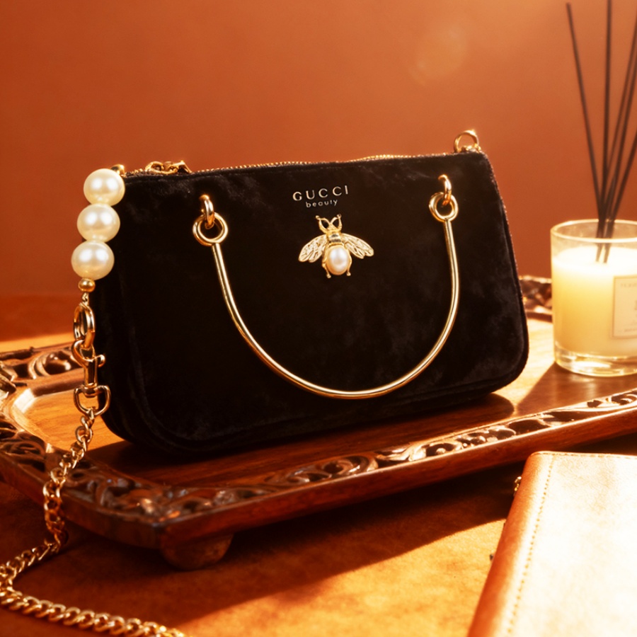 Gucci’s Bag Women Black Velvet - Luxury Beach Bags Ysl ulasan dan harga