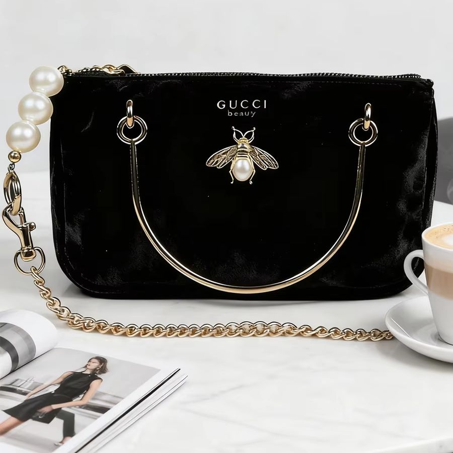 Gucci’s Bag Women Black Velvet - Luxury Beach Bags Ysl ulasan dan harga