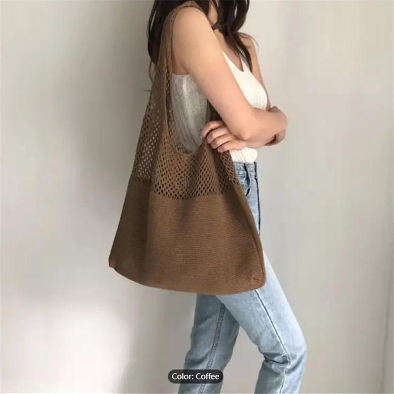 Aesthetic Hollow Out Crochet B - Luxury Beach Bags Ysl ulasan dan harga