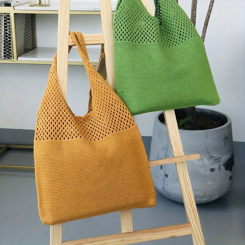 Aesthetic Hollow Out Crochet B - Luxury Beach Bags Ysl ulasan dan harga