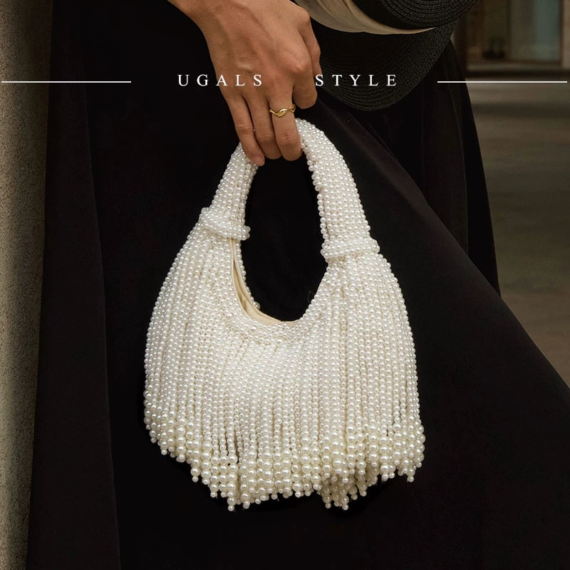 Design Handle Pearl Evening Cl - Luxury Bags Reseller ulasan dan harga