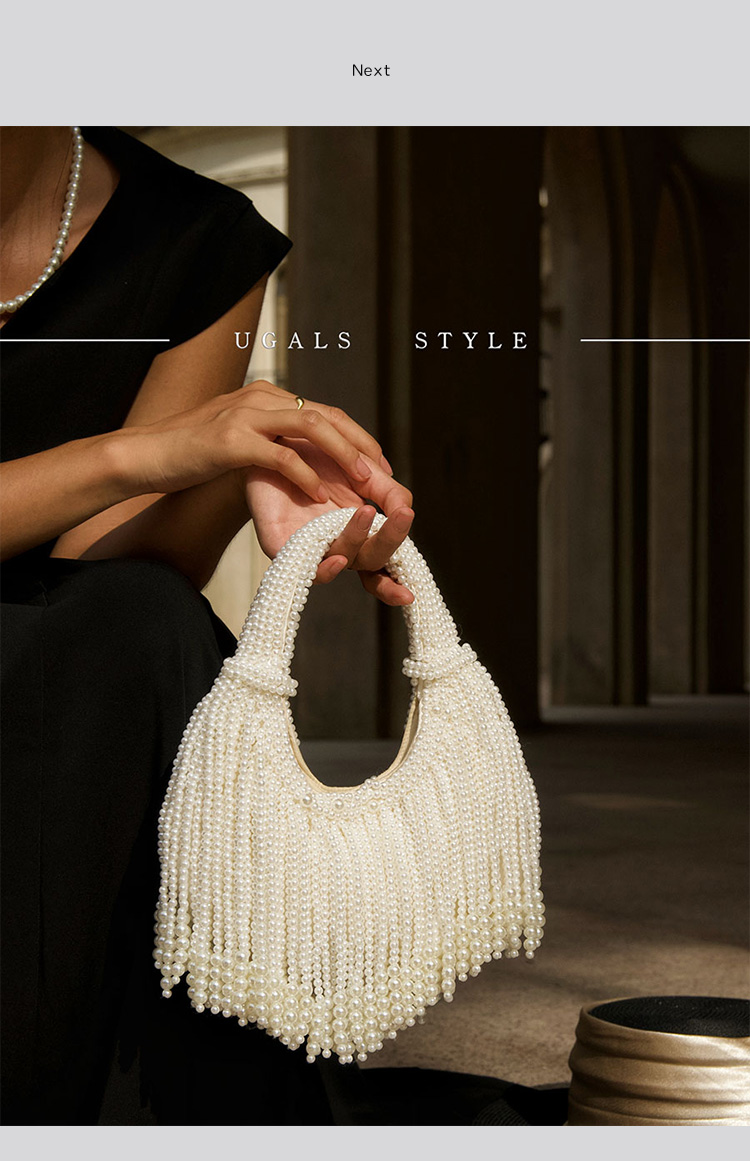 Design Handle Pearl Evening Cl - Luxury Bags Reseller ulasan dan harga