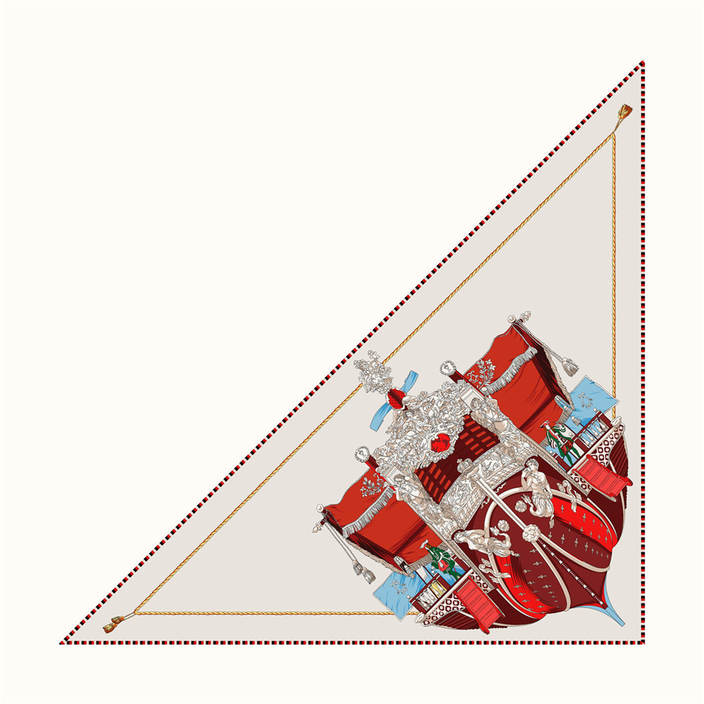 Triangle Shape Silk Twill Scar - Luxury Bags La ulasan dan harga