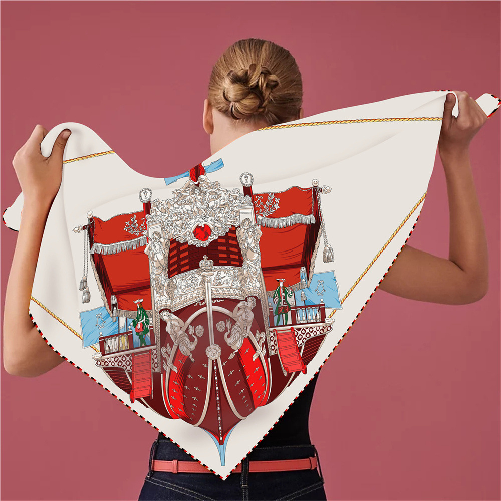 Triangle Shape Silk Twill Scar - Luxury Bags La ulasan dan harga