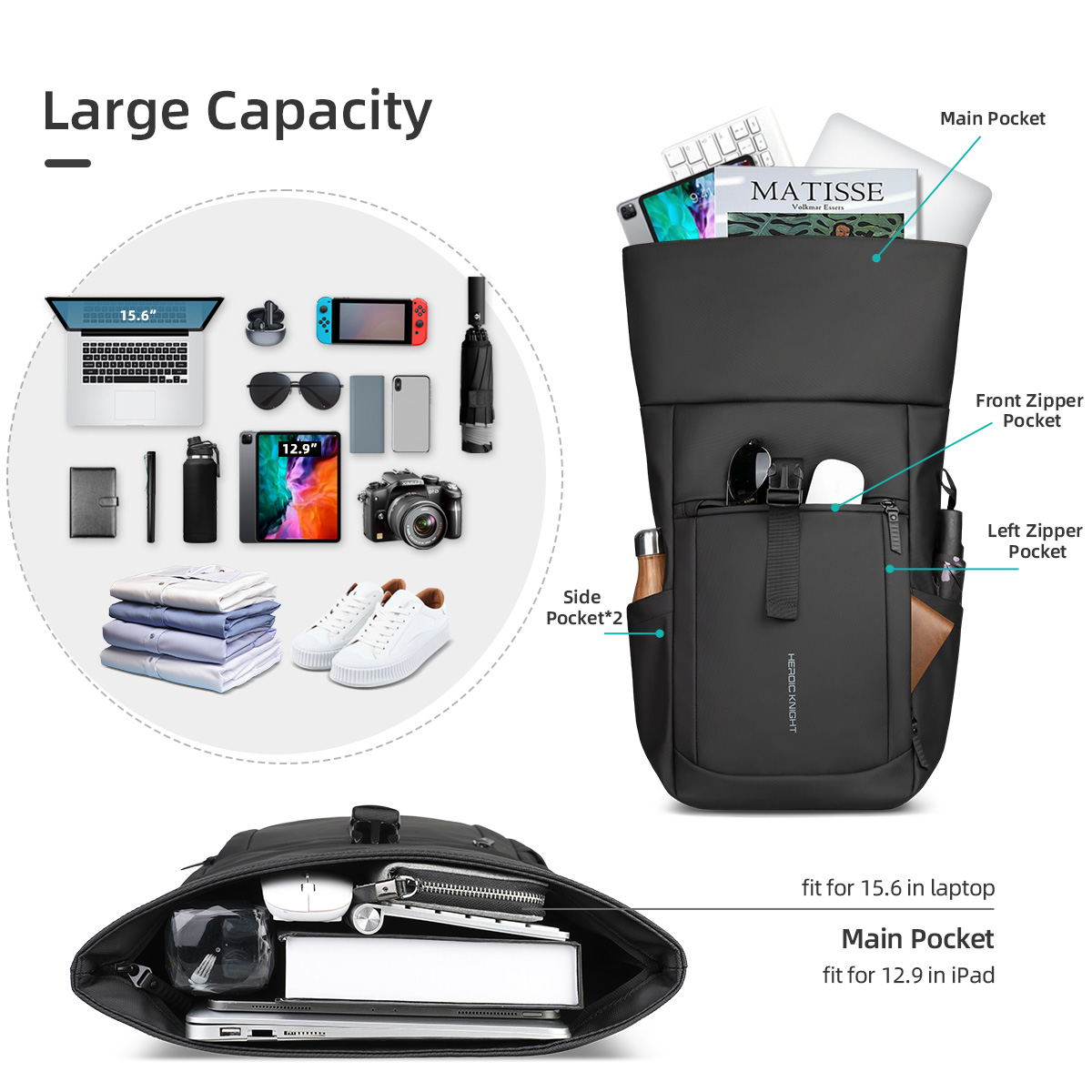 Heroic Knight Luxury Rolltop B - Luxury Bags That Fit Laptop ulasan dan harga