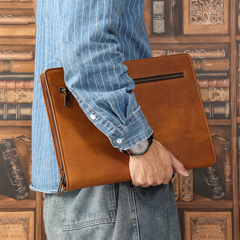 Crazy Horse leather Ipad case  - Luxury Bags For Laptop ulasan dan harga