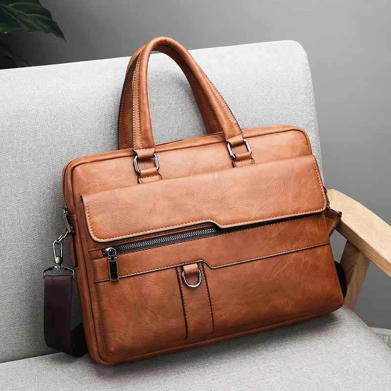 Luxury Brand Men Handbag Leath - Luxury Bags That Fit Laptop ulasan dan harga