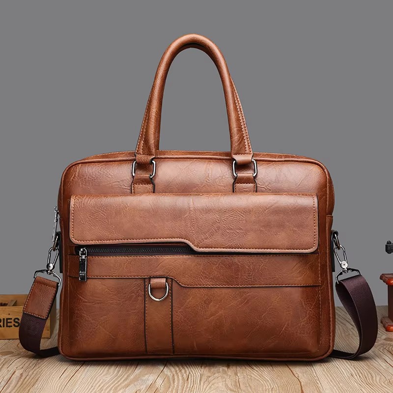Luxury Brand Men Handbag Leath - Luxury Bags That Fit Laptop ulasan dan harga